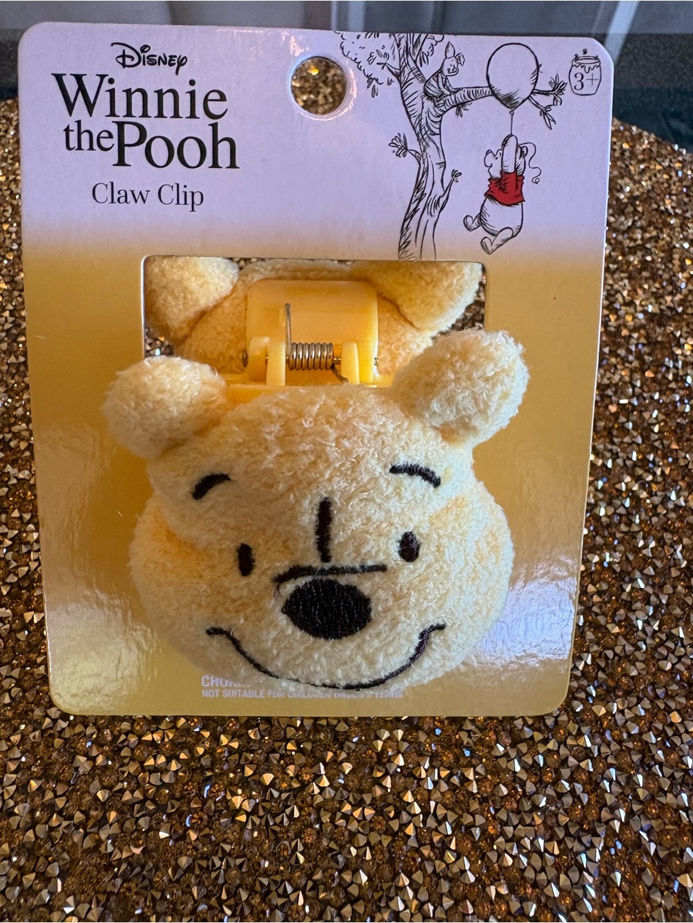 Disney Yellow Winnie the Pooh Plush Claw Hair Clip
